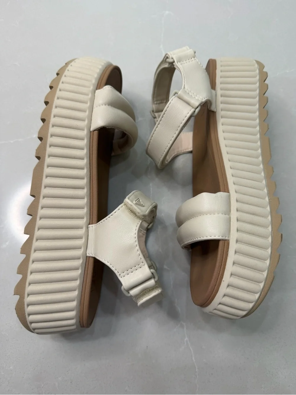 REEF Vista Higher Raya Platform Sandals Vintage Sand Cream Chunky Summer 9
